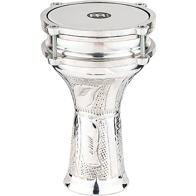 MEINL Aluminum Hand-Hammered Darbuka Silver 5.33 x 9.25 in.