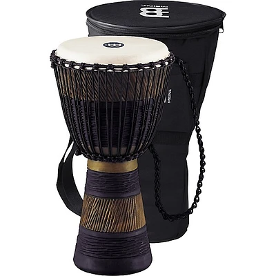 MEINL Earth Rhythm Series Original African-Style Rope-Tuned Wood Djembe with Bag Medium