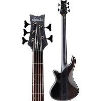 Schecter Guitar Research Stiletto Studio Bass Satin See-Thru Black