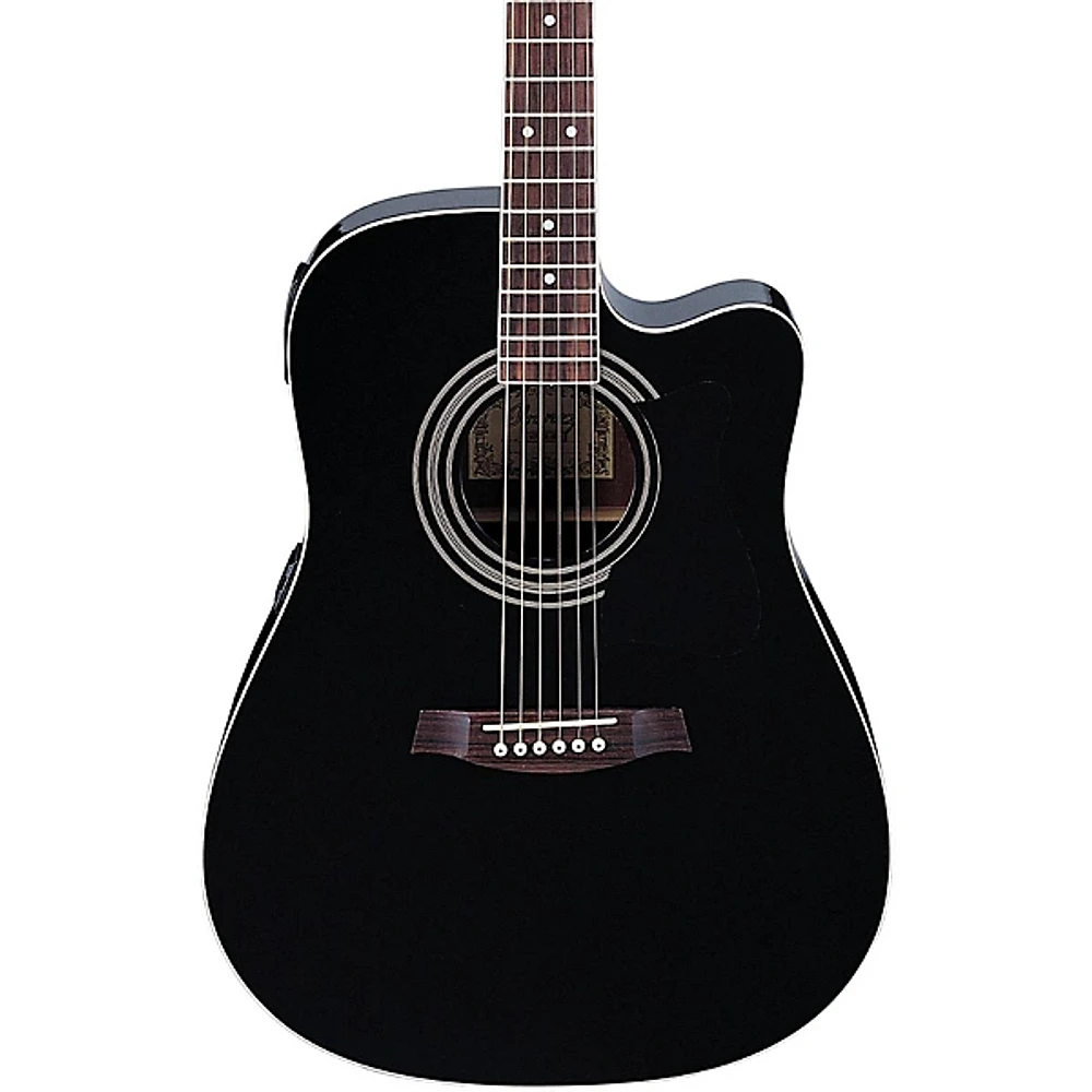 Ibanez V70CE Dreadnought Acoustic-Electric Guitar Black