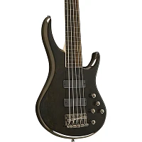 MTD Kingston ZX 5-String Fretless Electric Bass Guitar Transparent Black Ebonol Fretboard