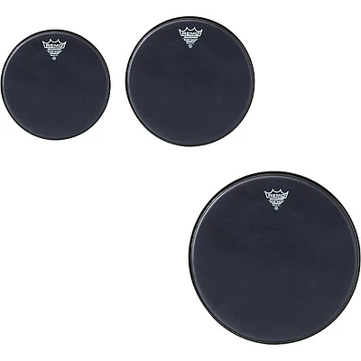 Remo Black Suede Emperor New Fusion Tom Drumhead Pack