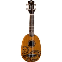 Luna Tattoo Pineapple Soprano Ukulele Mahogany