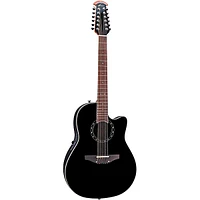 Ovation Standard Balladeer 2751 AX 12-String Acoustic-Electric Guitar Black