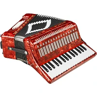 SofiaMari SM-3232 32 Piano 32 Bass Accordion Red Pearl