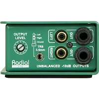 Open Box Radial Engineering J-ISO Jensen Transformer Equipped Stereo Isolator +4dB to -10dB Converter Level 1