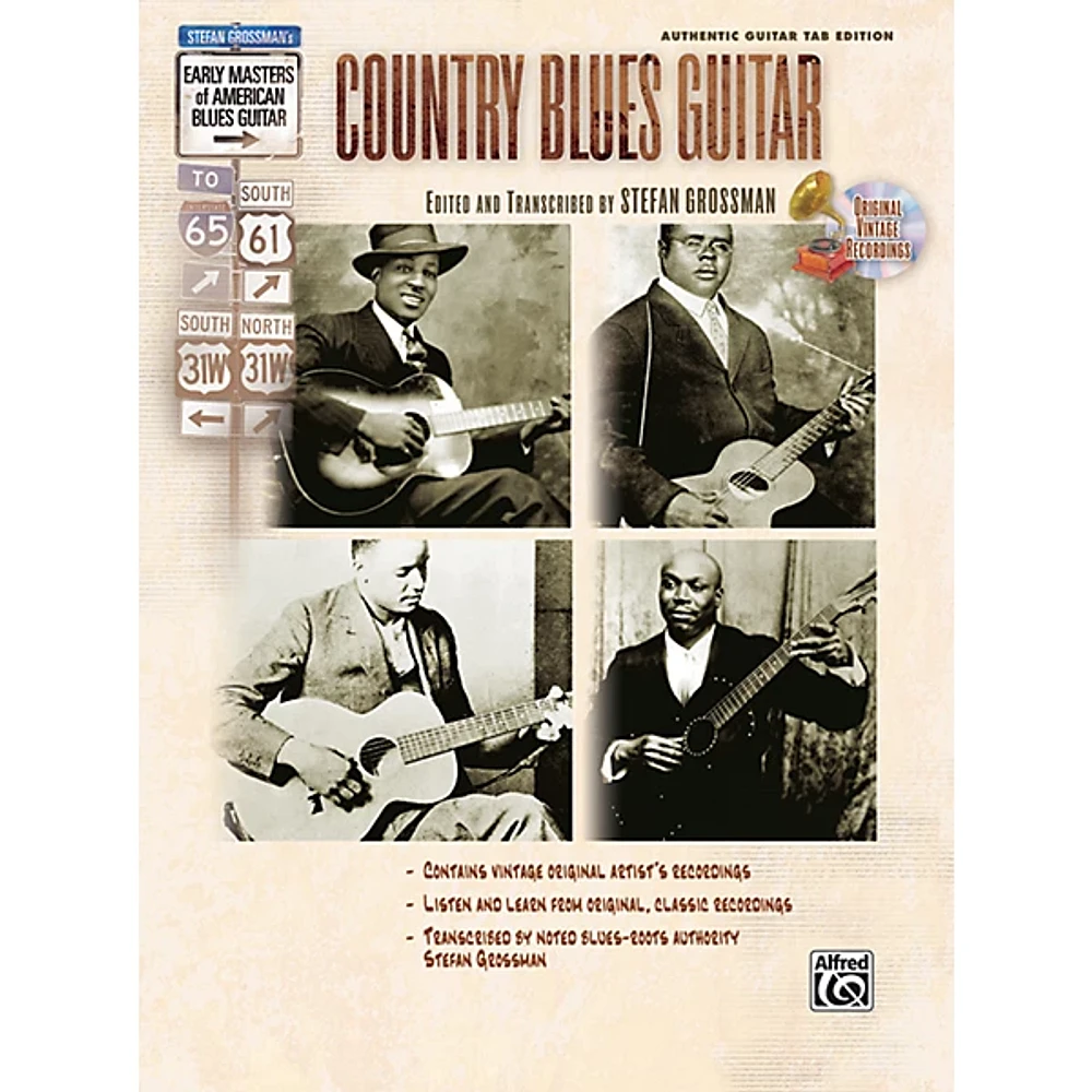 Alfred Stefan Grossman's Early Masters of American Blues Guitar: Country Blues Guitar Book with CD