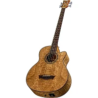 Dean Exotica Quilted Ash Acoustic-Electric Bass Guitar Gloss Natural