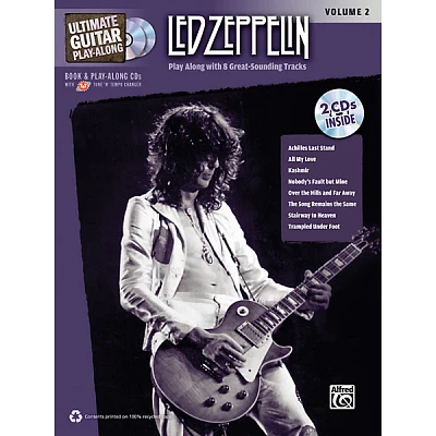 Alfred Led Zeppelin Ultimate Play Along Guitar Volume 2 with 2 CD's