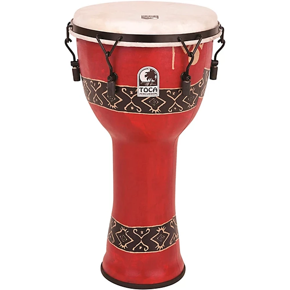 Toca Freestlyle Mechanically Tuned Djembe With Extended Rim 9 in. Bali Red