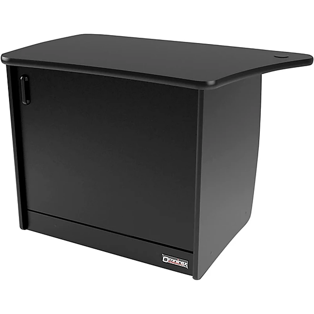 Omnirax 13-Rack Unit, CPU Cubby and Door to Fit on the Left Side of the OmniDesk - Black