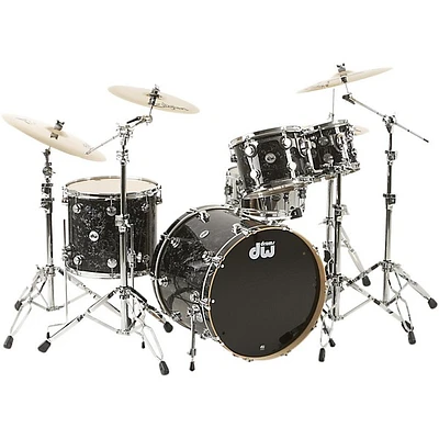 DW SSC Collector's Series 4-Piece Shell Pack Black Velvet Chrome Hardware