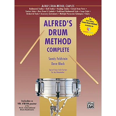 Alfred Alfred's Drum Method Complete Book & Rudiment Poster