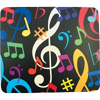 AIM Multi-Color Music Notes Mousepad