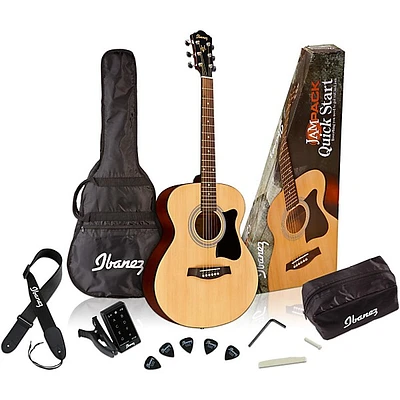 Ibanez IJVC50 Jampack Grand Concert Acoustic Guitar Pack Natural