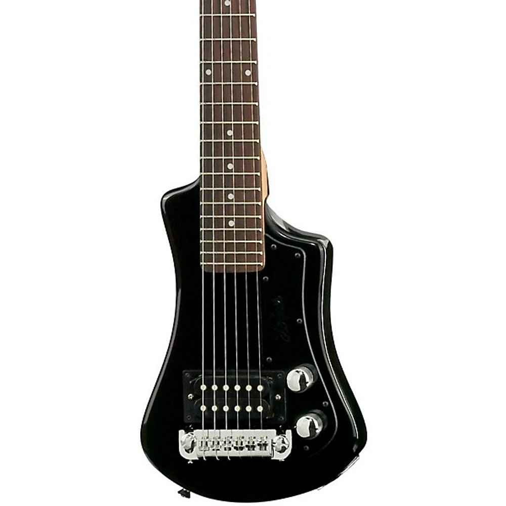 Hofner Shorty Electric Travel Guitar Black