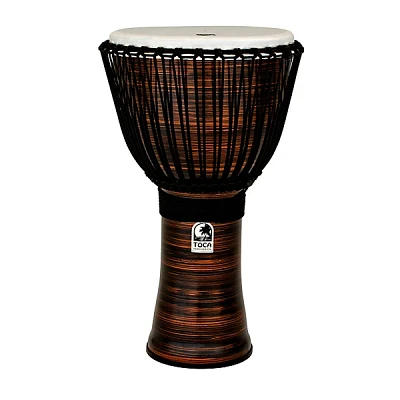 Toca Spun Copper Rope Tuned Djembe With Bag 14 in.