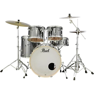 Pearl Export New Fusion 5-Piece Drum Set With Hardware Smokey Chrome