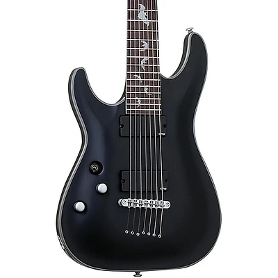 Schecter Guitar Research Damien Platinum 7 Left-Handed 7-String Electric Guitar Satin Black