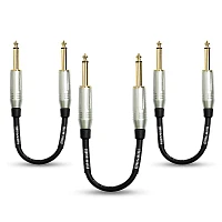 Mogami 1/4" Straight Patch Cable, 8" (3-Pack)