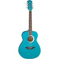 Luna Aurora Borealis 3/4 Size Acoustic Guitar Teal Sparkle