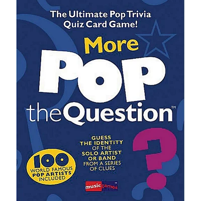 Music Sales More Pop The Question Game - The Ultimate Pop Trivia Quiz Card Game