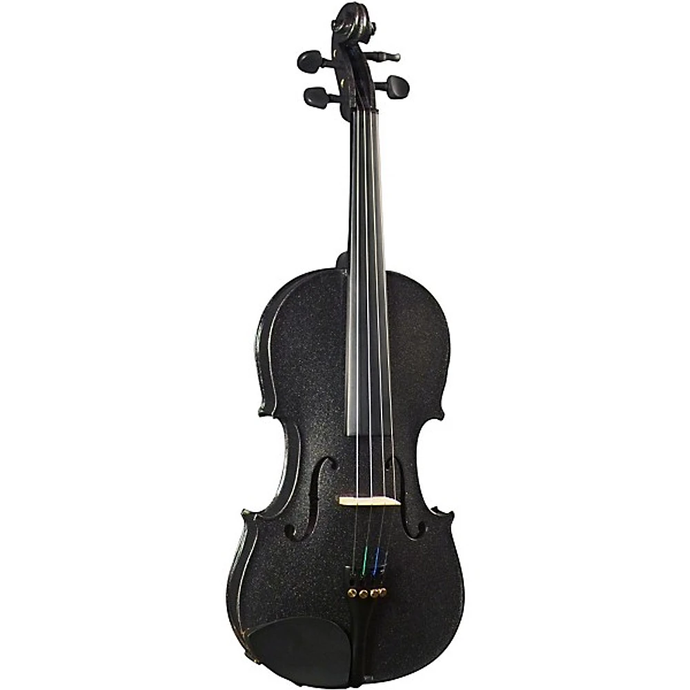 Cremona SV-130BK Series Sparkling Black Violin Outfit 4/4 Size