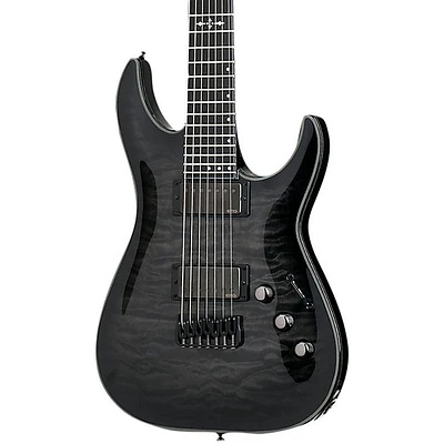 Open Box Schecter Guitar Research Hellraiser Hybrid C-7 7 String Electric Guitar Level 1 Transparent Black Burst