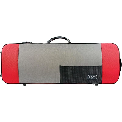 Bam 5140S Stylus 15-3/4" Oblong Viola Case Burgundy and Silver