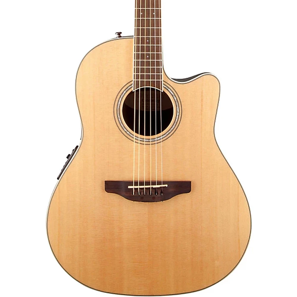 Ovation Celebrity Standard Mid-Depth Cutaway Acoustic-Electric Guitar Natural