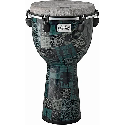 Remo Apex Djembe 12 in. Green Kinte Kloth