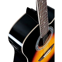 Washburn WA90CE Dreadnought Acoustic-Electric Guitar Vintage Tobacco Sunburst