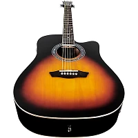 Washburn WA90CE Dreadnought Acoustic-Electric Guitar Vintage Tobacco Sunburst