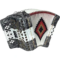 SofiaMari NSM-3412 34-Button 12 Bass Accordion FBE Gray/White/Gray