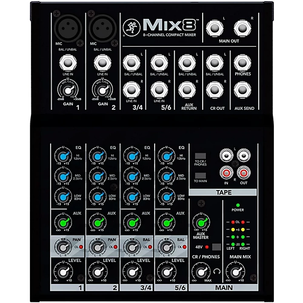 Mackie Mix8 8-Channel Compact Mixer