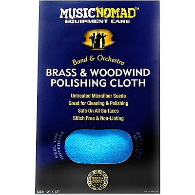 Music Nomad Brass & Woodwind Untreated Microfiber Polishing Cloth 12 x 12 in.