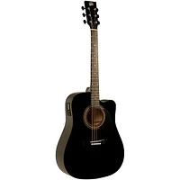 Rogue RA-090 Dreadnought Cutaway Acoustic-Electric Guitar Black