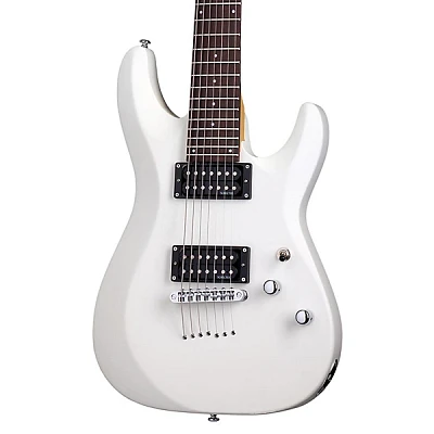 Schecter Guitar Research C-7 Deluxe Seven-String Electric Guitar Satin White