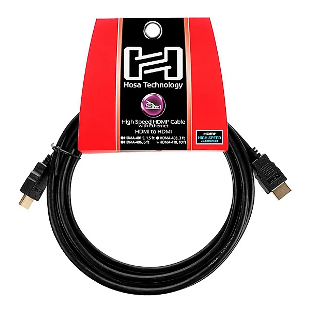 Hosa HDMA-410 High Speed HDMI Cable 6 ft.