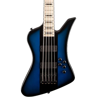 Jackson David Ellefson Signature Kelly Bird V Electric Bass Blue Burst Maple Fingerboard