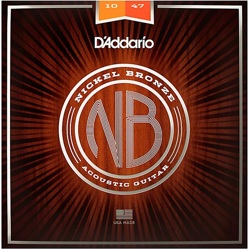 D'Addario NB1047 Nickel Bronze Extra Light Acoustic Guitar Strings