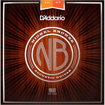 D'Addario NB1047 Nickel Bronze Extra Light Acoustic Guitar Strings