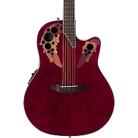 Ovation CE48 Celebrity Elite Acoustic-Electric Guitar Transparent Ruby Red