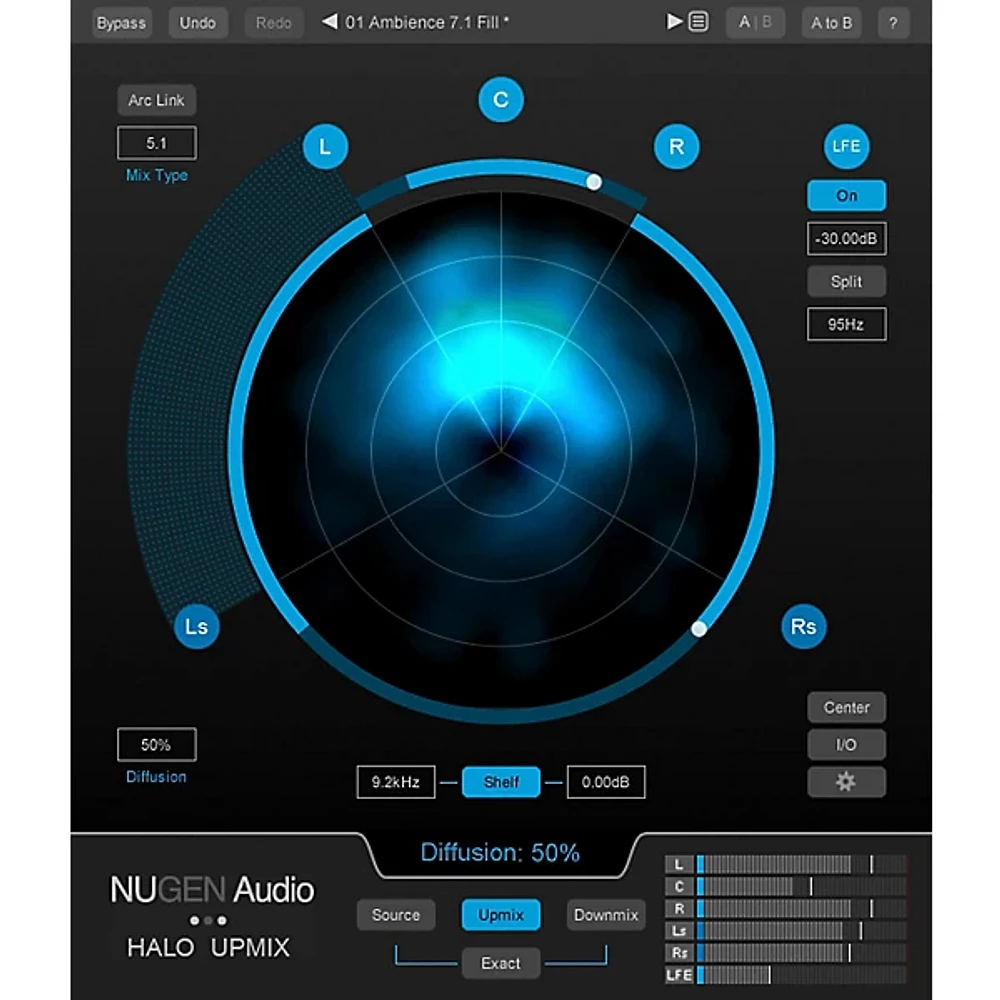 NuGen Audio Halo Upmix 5.1 and 7.1 Upmixer Plug-in.