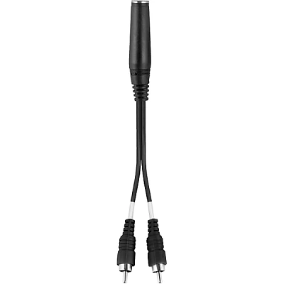 Livewire Essential Y-Adapter 1/4" TS Female to RCA Black 6 in.