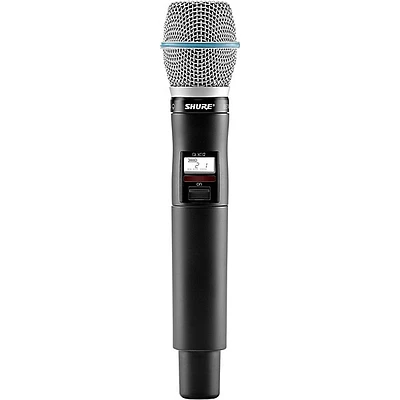 Shure QLXD2/BETA87A Wireless Handheld Microphone Transmitter with Interchangeable BETA 87A Microphone Capsule Band G50