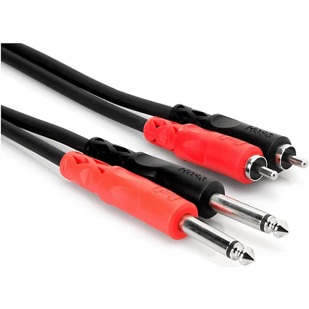 Hosa CPR-202 Stereo Interconnect - Dual 1/4" TS to RCA 2 m