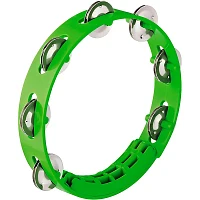 Nino Compact ABS Plastic Handheld Tambourine 8 in. Grass Green