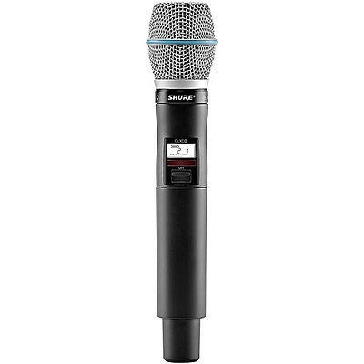 Open Box Shure QLXD2/BETA87C Wireless Handheld Microphone Transmitter With Interchangeable BETA 87C Microphone Capsule Level 1 Band H50