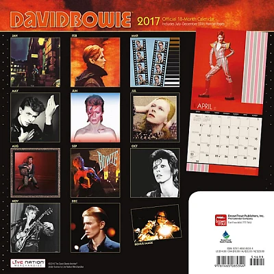 Browntrout Publishing David Bowie 2017 Live Nation Calendar